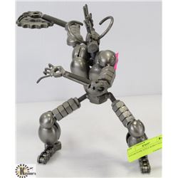 STEAM PUNK STYLE ROBOT FIGURE. 9-1/2" H
