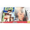 LARGE ELVIS COLLECTION- BOOKS, PENDANT & MAGAZINE.