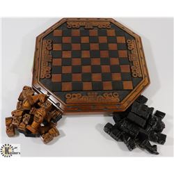 CHESSBOARD WITH PIECES.