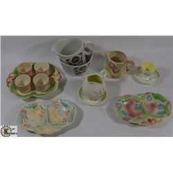 LOT OF VINTAGE ASSORTED TEA SERVICE DISHWARE.