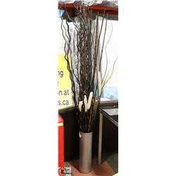 TALL ARTIFICIAL DECO POT STICKS WITH SILVER POT