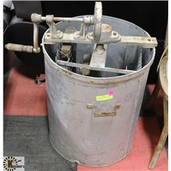ANTIQUE GALVANIZED HONEY EXTRACTOR