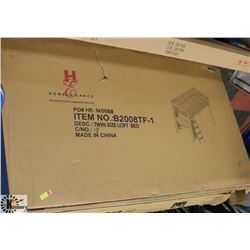NEW IN BOX TWIN SIZE LOFT BED. FURNITURE