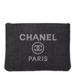 Chanel Straw Pouch