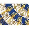 Image 3 : Authentic HERMES "Cliquetis" Blue 100% Silk Scarf