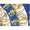 Image 5 : Authentic HERMES "Cliquetis" Blue 100% Silk Scarf