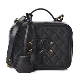 Chanel Caviar Quilted Vanity Case