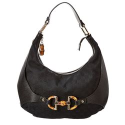 Gucci Canvas/Leather Hobo Bag