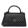 Image 1 : Chanel Caviar Leather Chevron Quilted Handbag