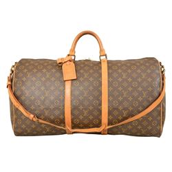 Louis Vuitton Monogram Keepall 60 Bandouliere Duffel Bag