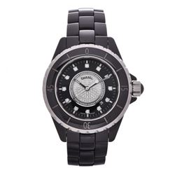 CHANEL Ceramic Diamond Dial Quartz Watch