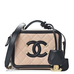 Chanel Quilted Caviar Vanity Case