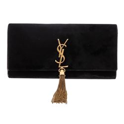 Saint Laurent Velvet Clutch