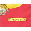 Image 9 : Authentic TIFFANY & Co. Sunflower Design Red 100% Silk Scarf W/bo