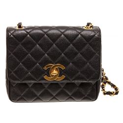 Chanel Vintage Caviar Leather Single Flap Bag