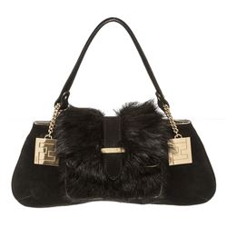 Fendi Suede/Fur Shoulder Bag