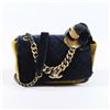 Image 1 : Chanel Small Quilted Velvet and Leather Flap Bag