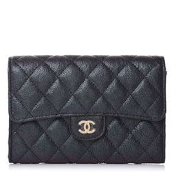 Chanel Caviar Leather Medium Flap Wallet