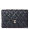 Image 1 : Chanel Caviar Leather Medium Flap Wallet