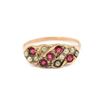 Image 1 : Victorian Gold, Pearl & Ruby Ring (Size 6)