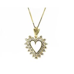 Gold / Diamond Heart Pendant