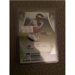 Byron Marshall rookie stars auto