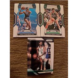 Wilt Chamberlain Kareem abdul jabbar bill russel prizm lot