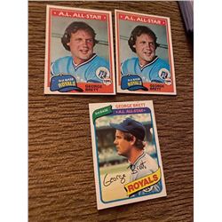 George Brett 3 card lot