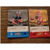 Image 1 : Patrick mahomes Contenders rookie of the year RC and Christian McCaffrey RC lot