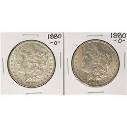 Lot of (2) 1880-O $1 Morgan Silver Dollar Coins