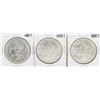 Lot of (3) 1887 $1 Morgan Silver Dollar Coins