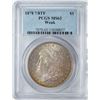 Image 1 : 1878 7/8TF $1 Morgan Silver Dollar Coin PCGS MS63 Weak Nice Toning