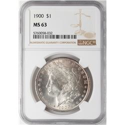 1900 $1 Morgan Silver Dollar Coin NGC MS63