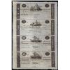 Image 1 : Uncut Sheet of 1800's $20/20/50/100 Farmer's & Merchants Bank Baltimore Obsolete Notes