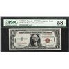 Image 1 : 1935A $1 Hawaii Silver Certificate WWII Emergency Note PMG Ch. About Uncirculated 58
