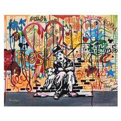 Nastya Rovenskaya- Mixed Media "Charlie is Alone"