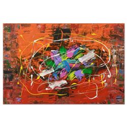 George Marlowe, "Rough and Tumble" Original Acrylic Painting on Canvas, Hand Signed with Certificate