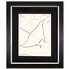 Image 1 : Wyland, "Manta Ray" Framed Original Sketch, Hand Signed with Certificate of Authenticity.