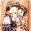 Image 2 : "Mother and Child of Thera" Limited Edition Lithograph (26" x 39") by Edna Hibel (1917-2014), Number