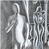 Image 2 : Mark Kostabi "Moonlit Desire" Hand Signed Original Artwork with COA.