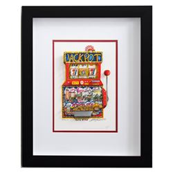 Charles Fazzino- 3D Construction Silkscreen Serigraph "Slots of Fun"