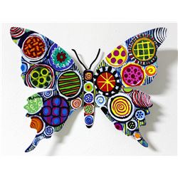 Patricia Govezensky- Original Painting on Cutout Steel "Butterfly CXCV"