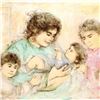 Image 2 : "Marilyn and Children" Limited Edition Lithograph (37" x 27") by Edna Hibel (1917-2014), Numbered an