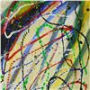 Image 2 : George Marlowe, "New Year" Hand Signed Original Acrylic Painting on Canvas with Certificate of Authe