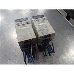 (2) Mitsubishi Freqrol-E500 Inverter, M/N: FR-E520-0.4K