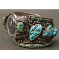 NAVAJO INDIAN WATCH BRACELET