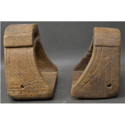 SPANISH COLONIAL WOODEN STIRRUPS