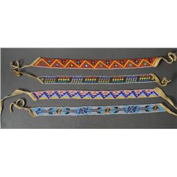 PLAINS INDIAN BEADED CHOKERS BANDS