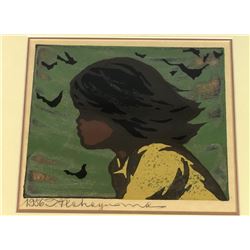 T. NAKAYAMA Print of Young Girl.