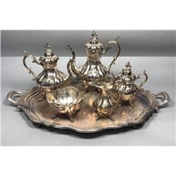6pc REED & BARTON "Winthrop Shield" Tea Set.